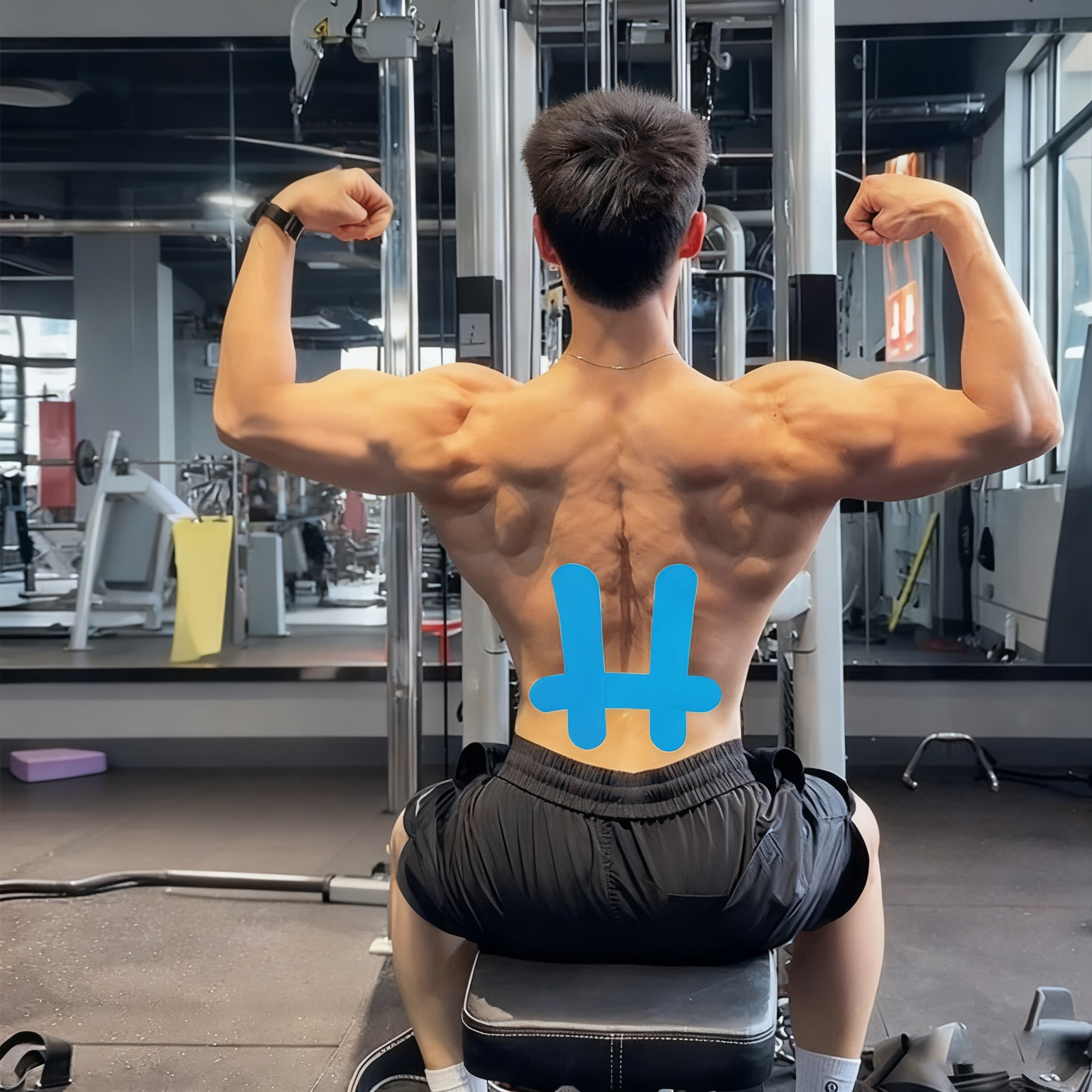 چسب عضلانی نوار حرکتی شناسی از قبل بریده شده برای پشت